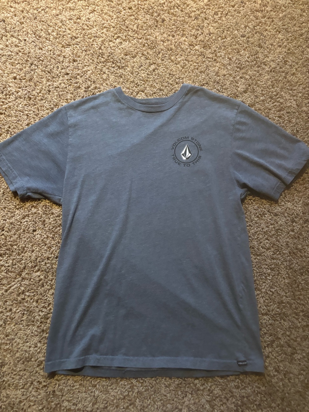 Volcom Men's Short Sleeve Logo Tee - Blue Gray